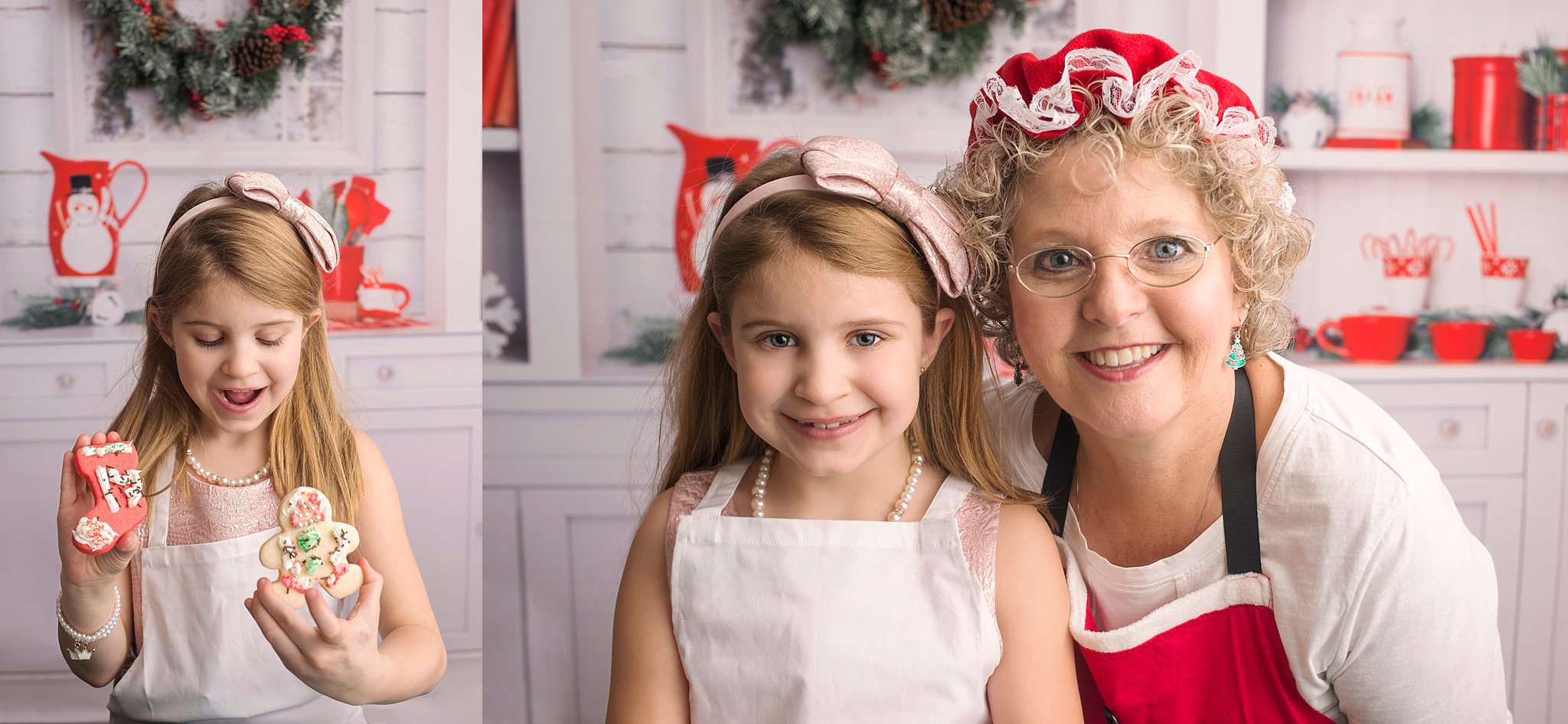 Fort McMurray Photographer, Christmas Mini Sessions, Mrs. Claus, Decorating Cookies, Studio Photography, Professional Photography